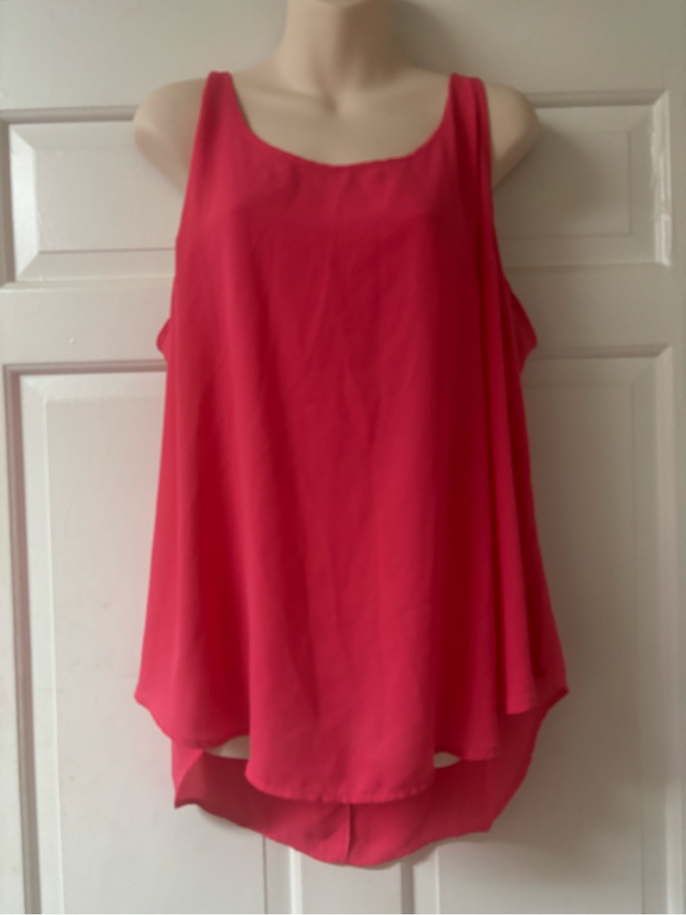 torrid Bright Pink Flowy Scoop Neck Tank
